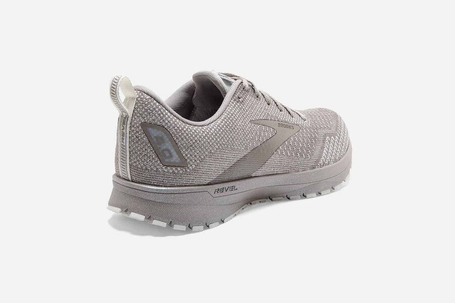 Revel 4 Road Brooks Running Shoes NZ Womens - White/Silver - OYFZGV-095